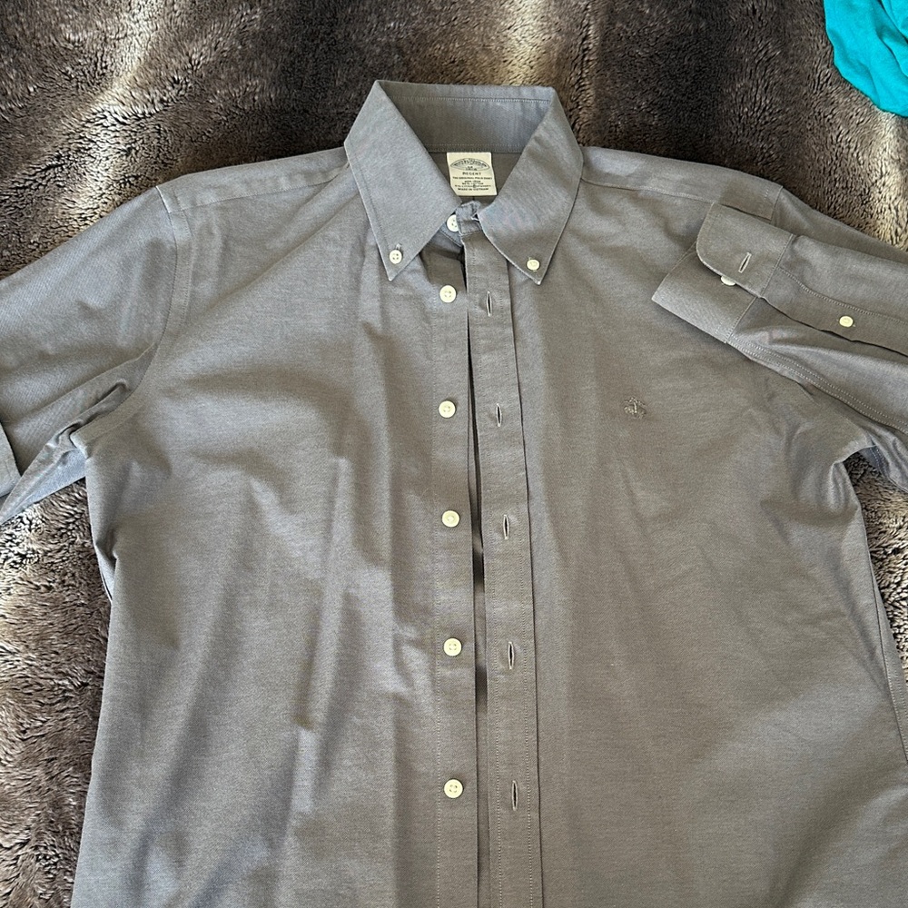 Brooks Brothers Charcoal Button-Down Shirt